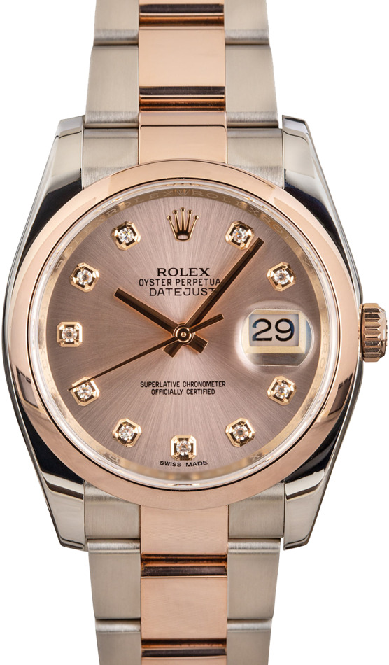 Rolex Datejust 116201 Pink Diamond Dial
