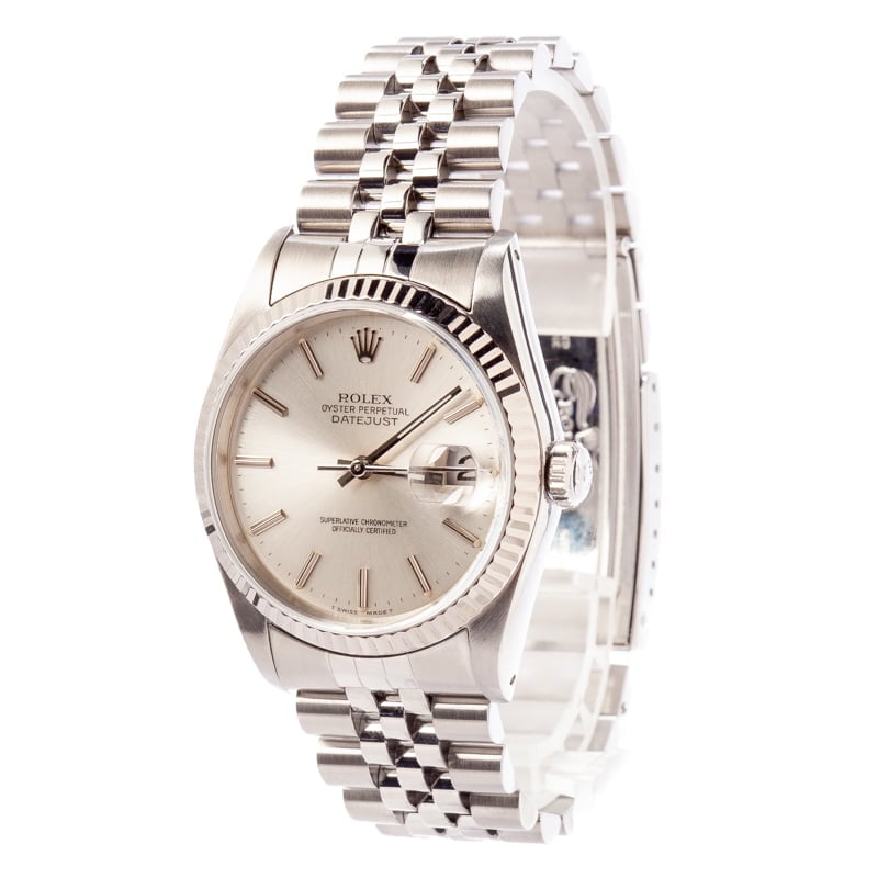 Pre-Owned Rolex Datejust 16234 Silver Dial 36MM