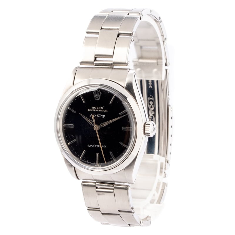 Men's Rolex Air-King 5500 Black Dial