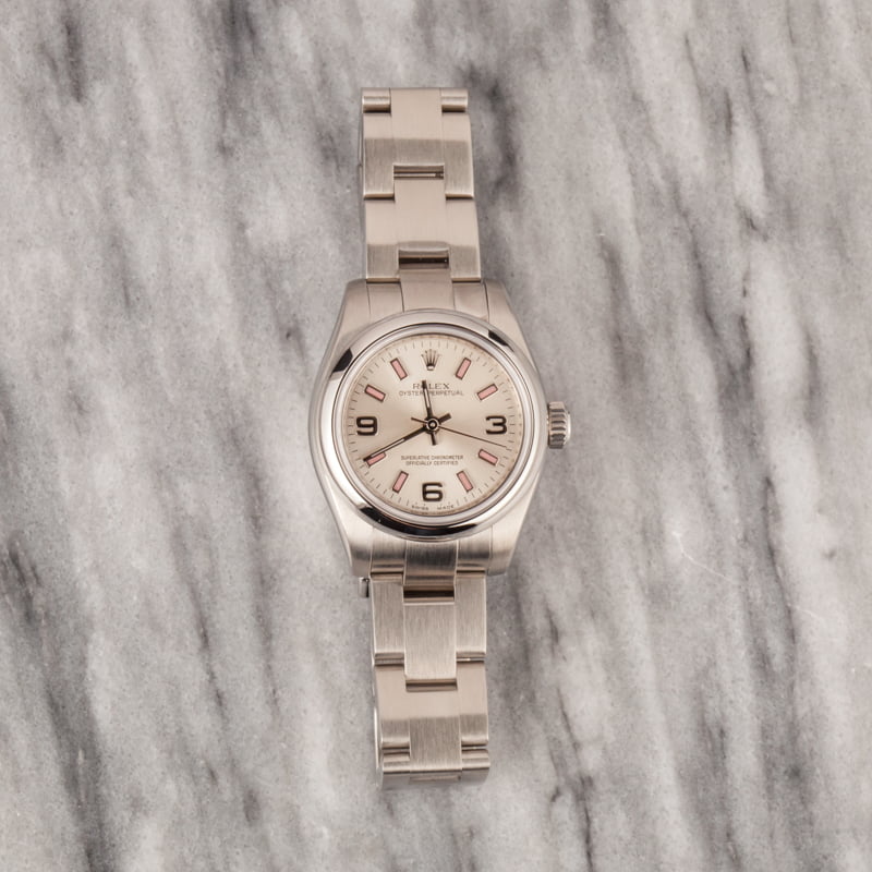 Ladies Rolex Oyster Perpetual 176200 Silver Dial