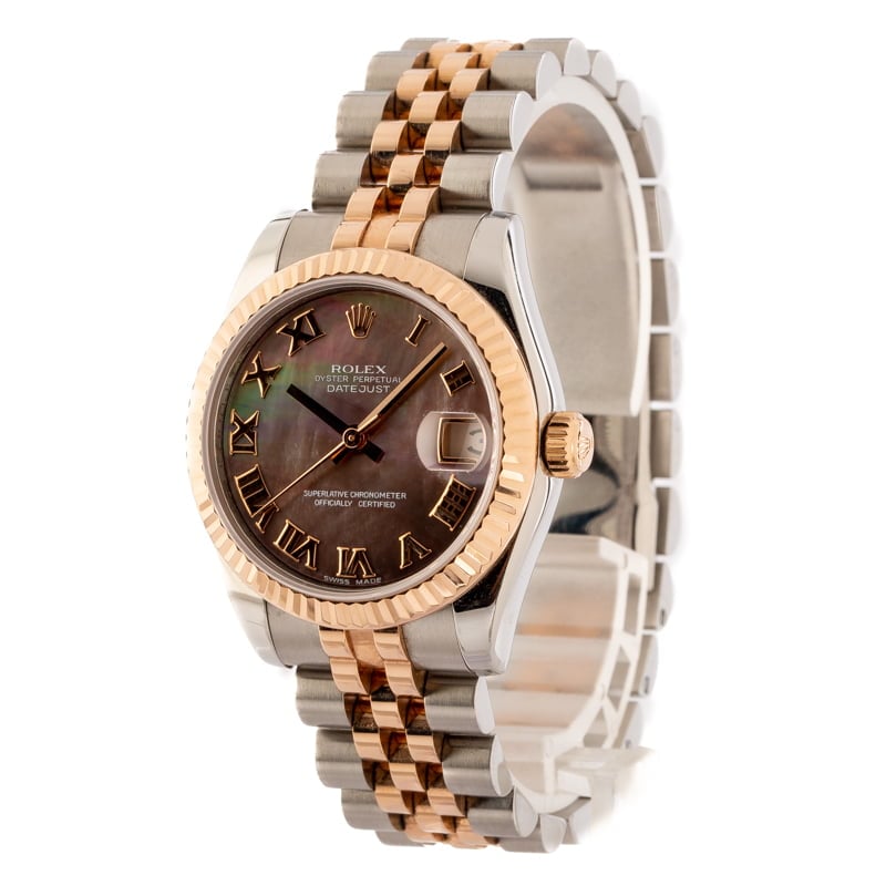 Used Rolex Mid-Size Datejust 178241 Everose Gold