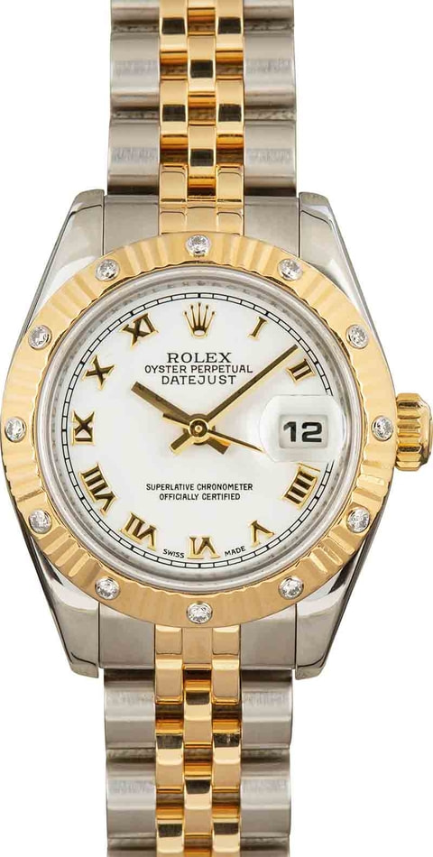 Ladies Rolex Datejust 179313 Fluted Diamond Bezel