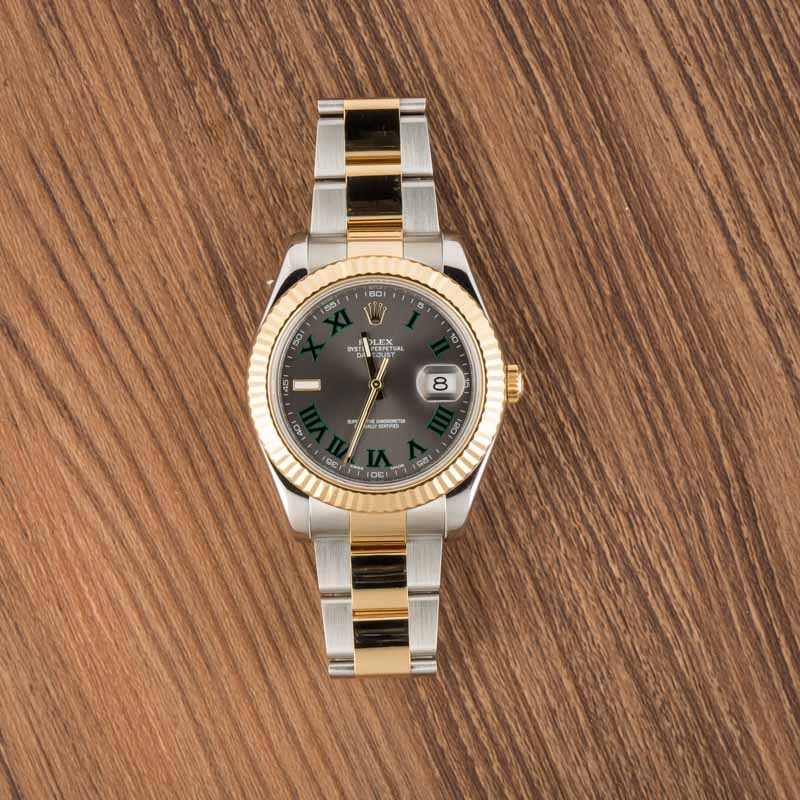 Rolex Datejust 116333 Two Tone with Slate Roman Dial