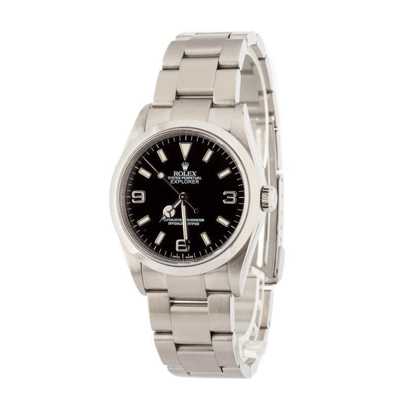 Pre-owned Rolex Explorer 114270 Stainless Steel