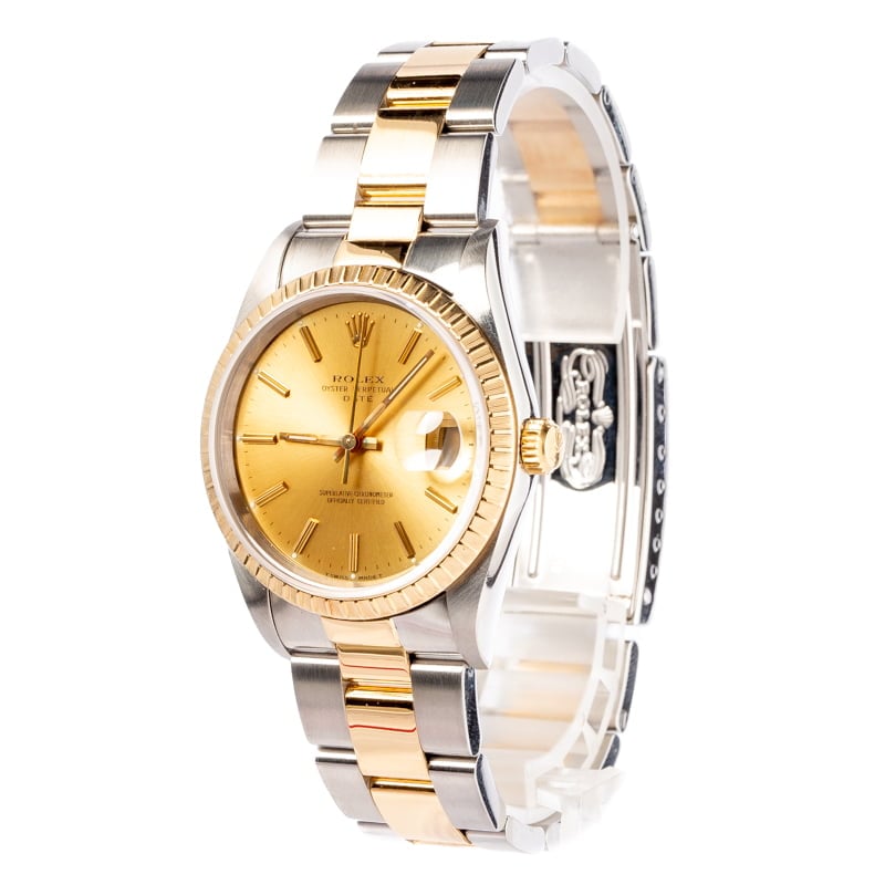 Rolex Oyster Perpetual Date 15223 Champagne Dial