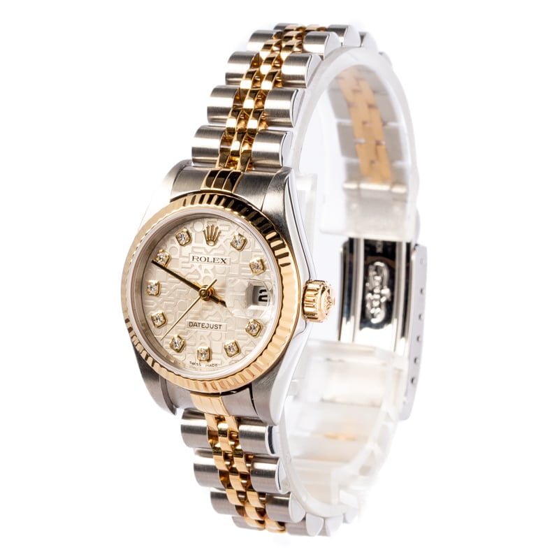Ladies Rolex Datejust 79173 Silver Diamond