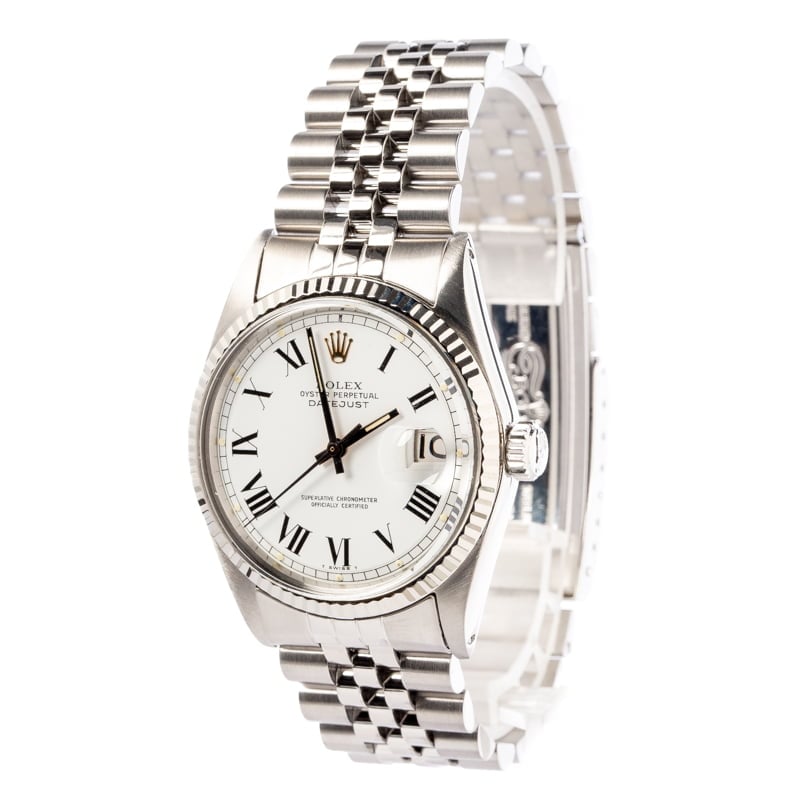 Rolex Datejust 1601 White Buckley Dial