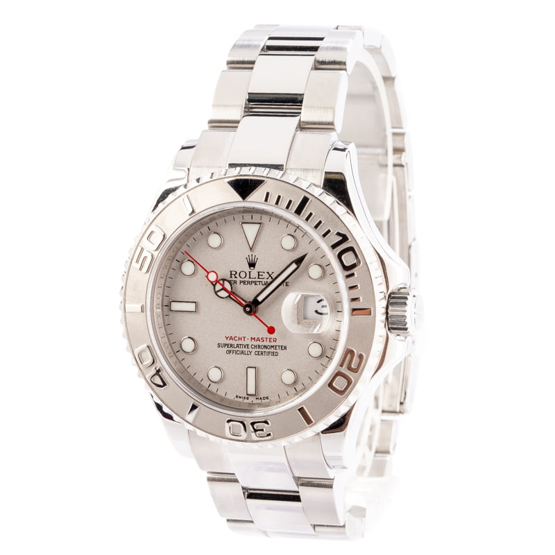 Pre-Owned Rolex Yacht-Master 16622 Platinum Dial