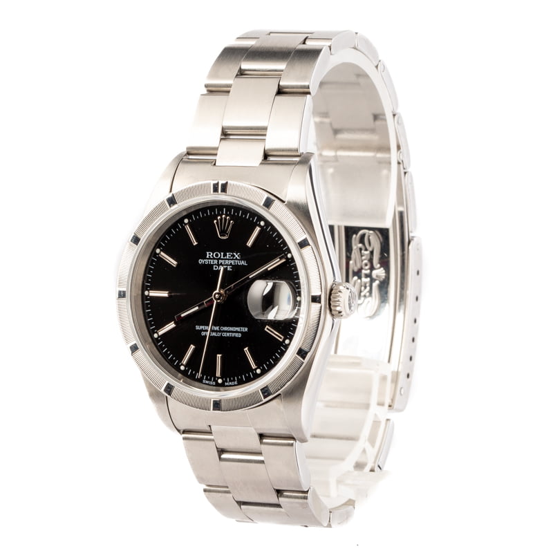 Rolex Date 15210 Black Dial