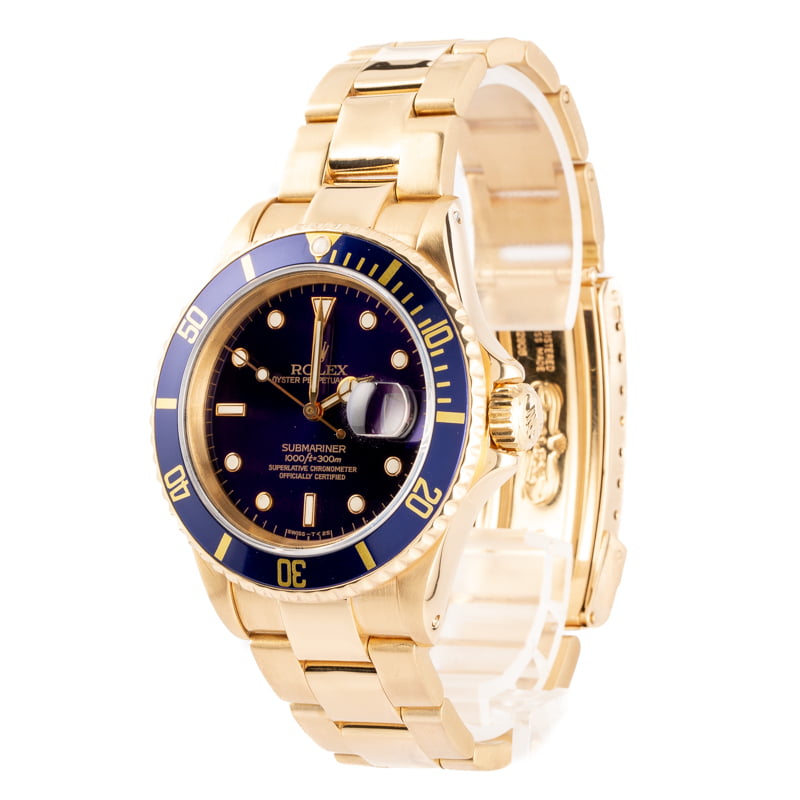 Rolex Submariner 16618 Blue Dial