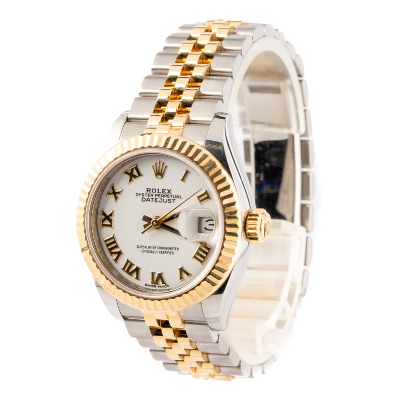 Ladies Rolex Datejust 279173 White Roman Dial
