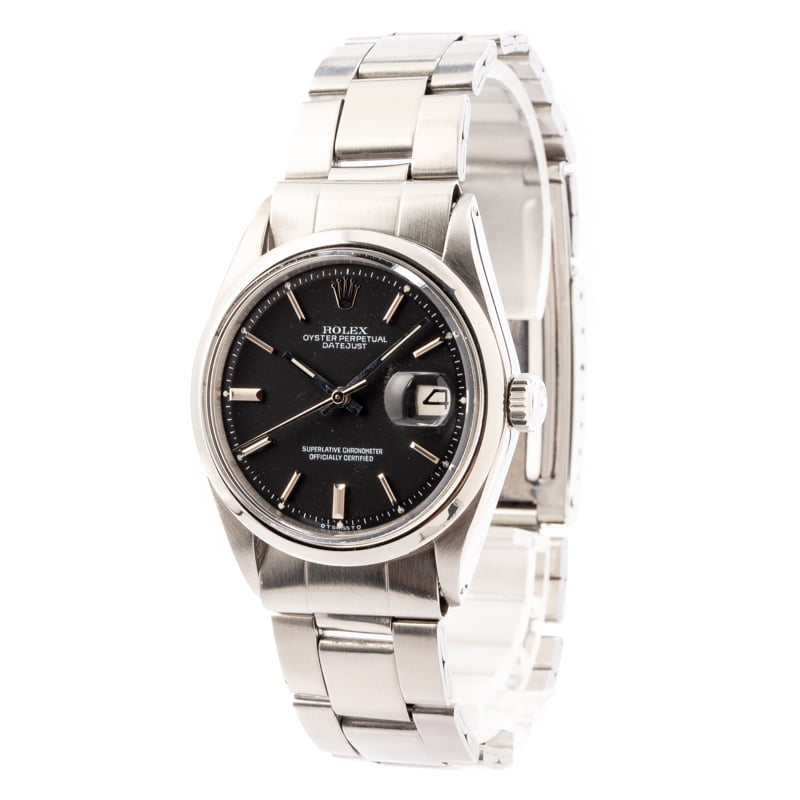 Vintage Rolex Datejust 1600 Black Dial