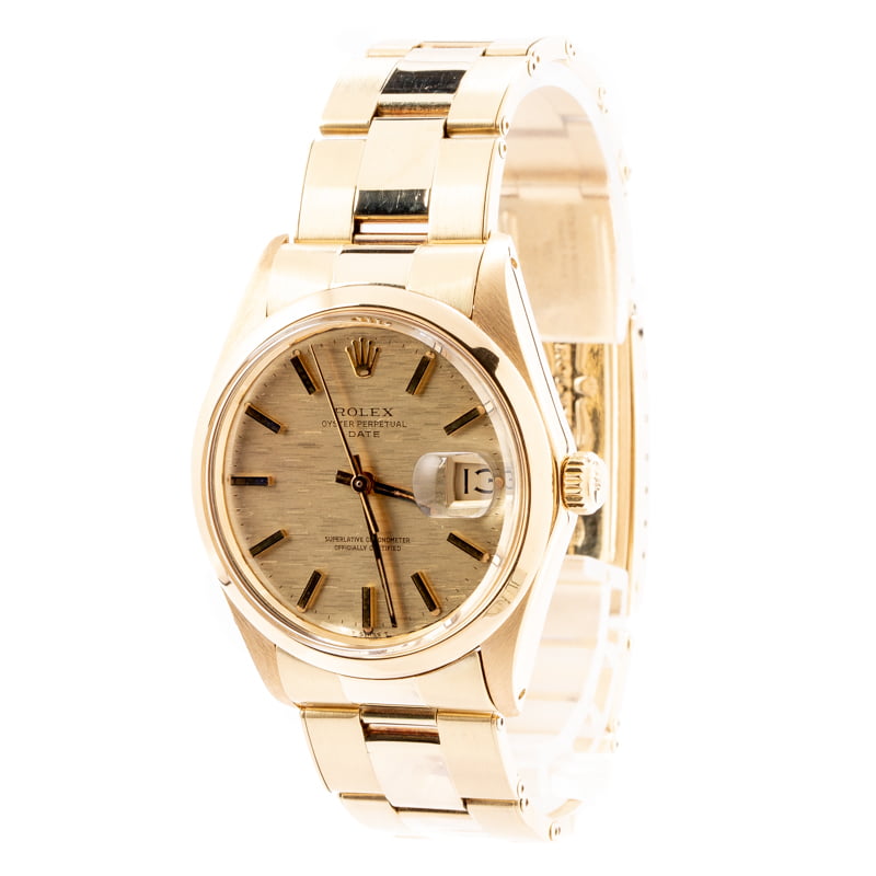 Used Rolex Date 1500 Yellow Gold