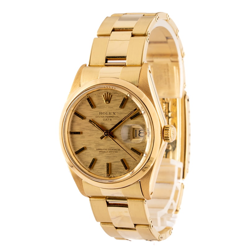Used Rolex Date 1500 Yellow Gold