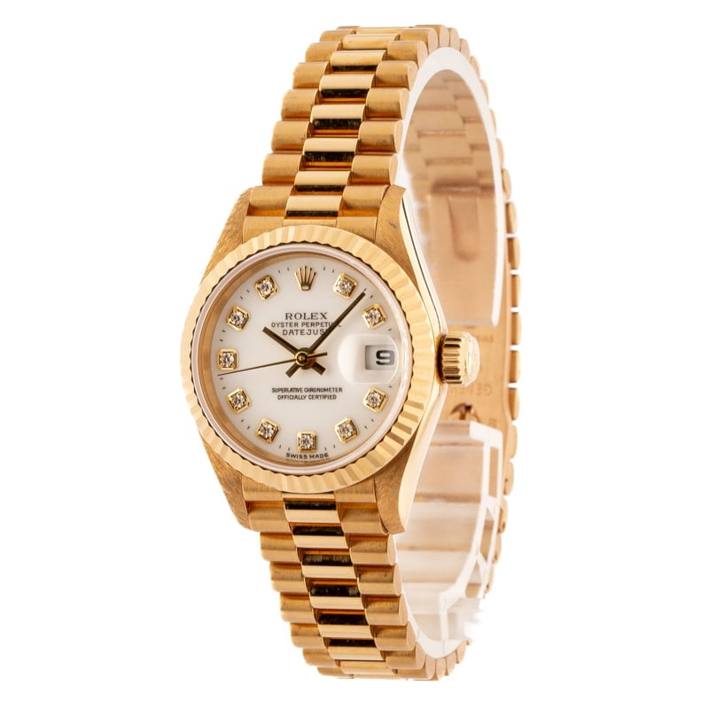 Rolex Ladies President 69178 Diamond Dial