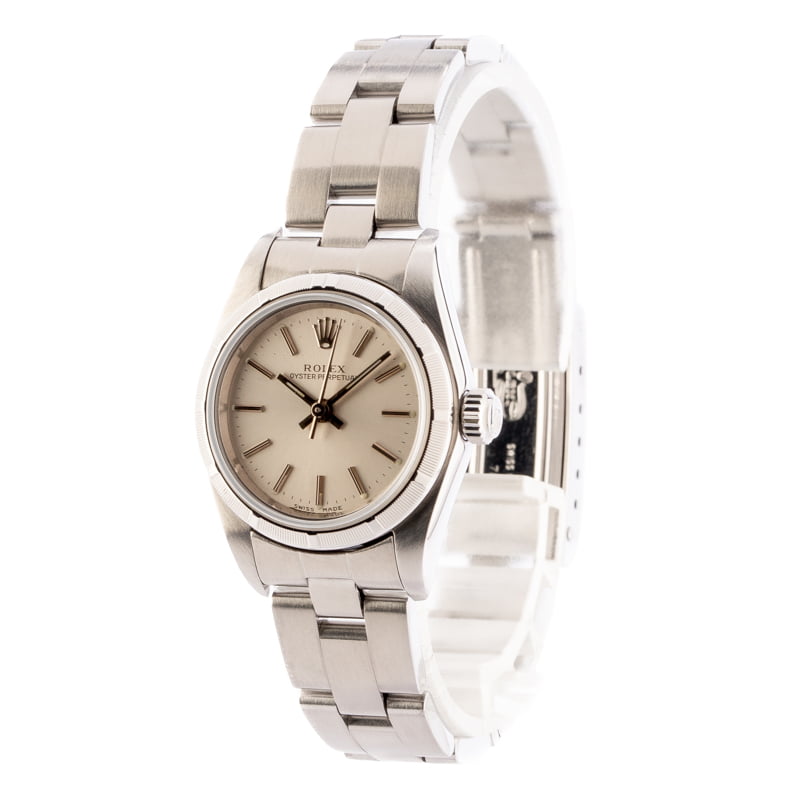 Buy Used Rolex Ladies Oyster Perpetual 76030 | Bob's Watches - Sku ...