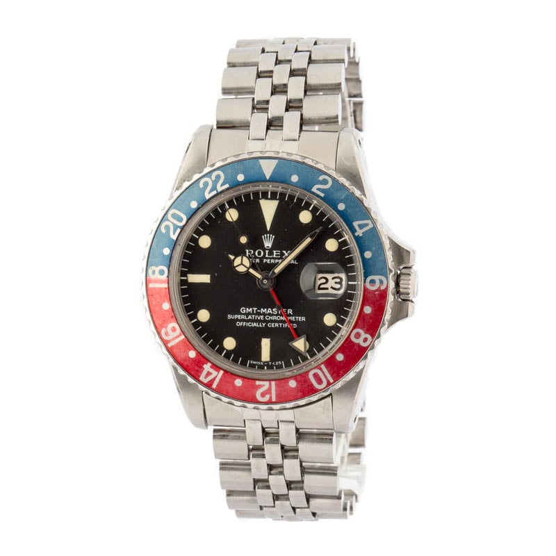 Vintage Rolex GMT-Master 1675 Stainless Steel Pepsi