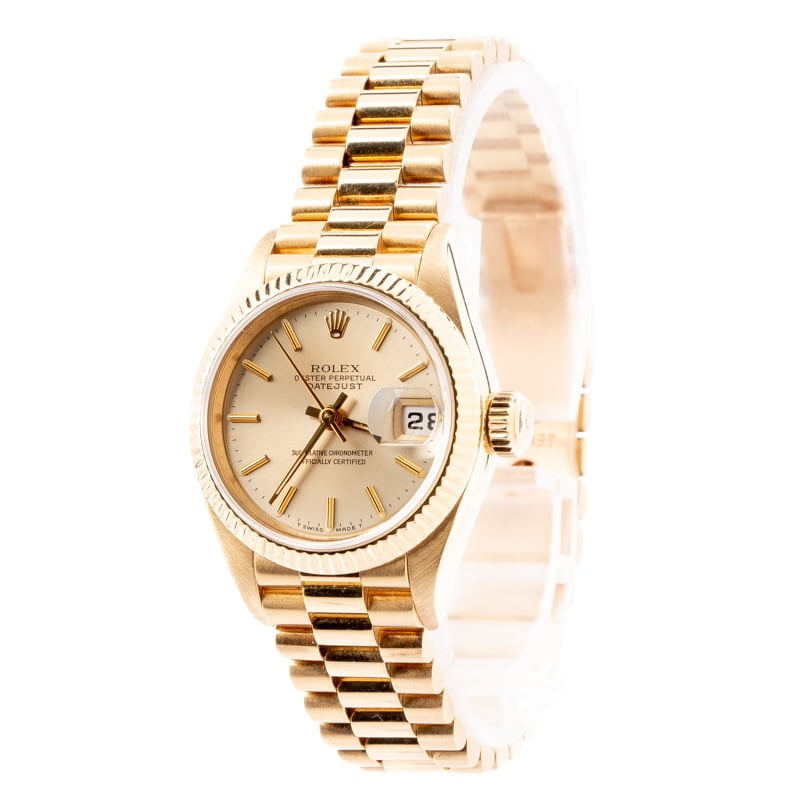 Ladies Rolex President 69178 18k Yellow Gold