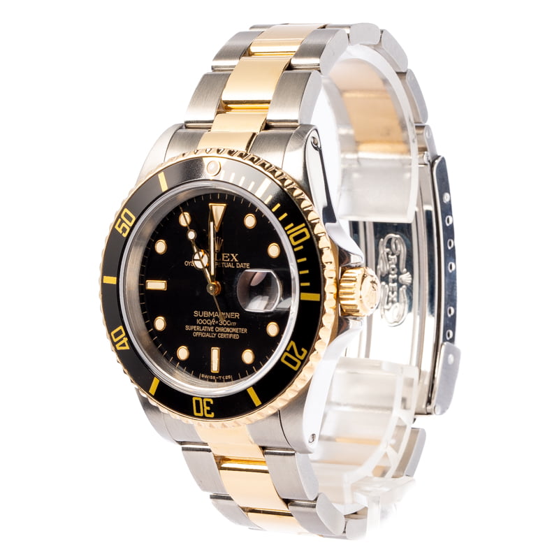 Rolex Submariner 16613 Black Dial Two-Tone Oyster