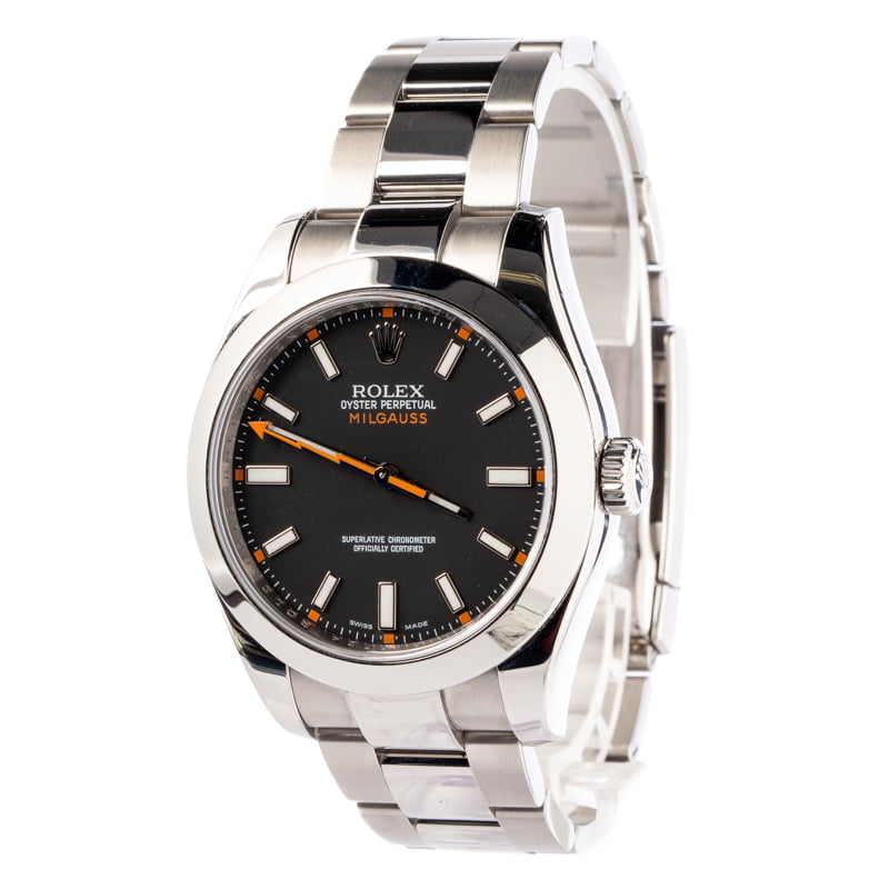 Rolex Milgauss 116400 Black Luminescent Dial