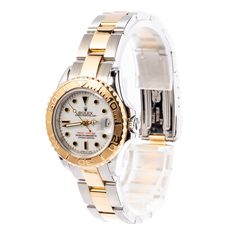 Ladies Rolex Yacht-Master 69623 White Dial