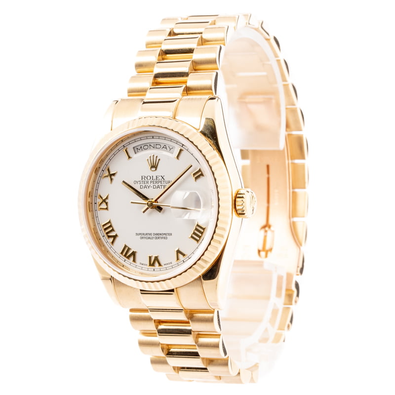 Rolex President White Roman 118238