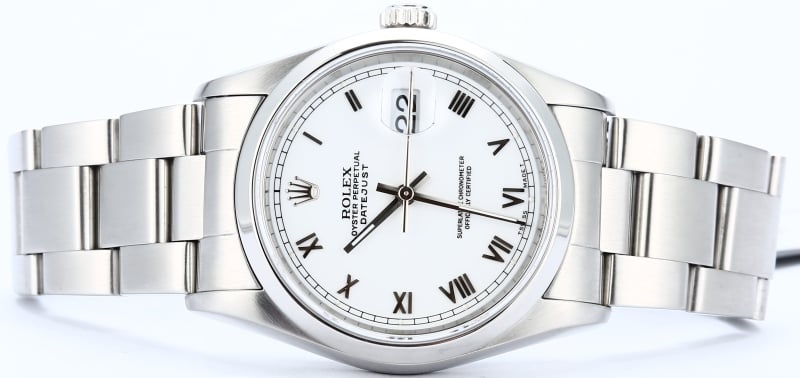 111987 Rolex Datejust 16200 White Roman Dial