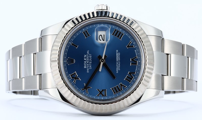 Rolex Datejust II 116334 Blue Roman Dial