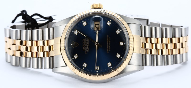 Rolex Datejust 16013 Blue Diamond Certified Pre-Owned
