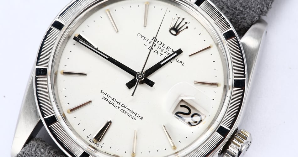 Genuine Rolex Date 1501 White Index Dial
