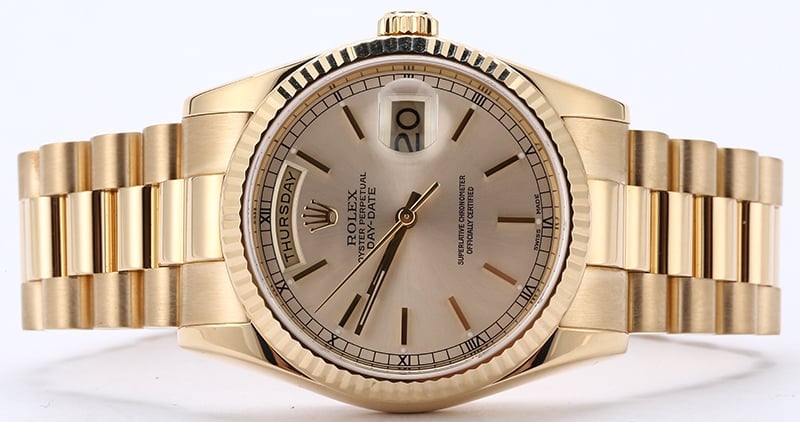 Rolex Day Date 118238 Silver Dial