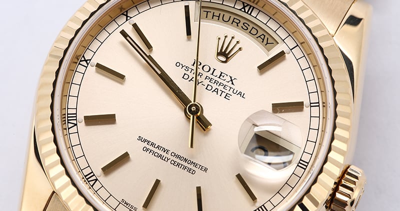Rolex Day Date 118238 Silver Dial
