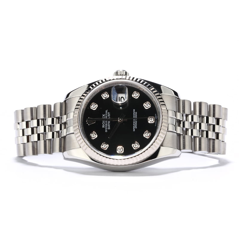 Used Rolex Datejust 116234 Black Diamond Dial