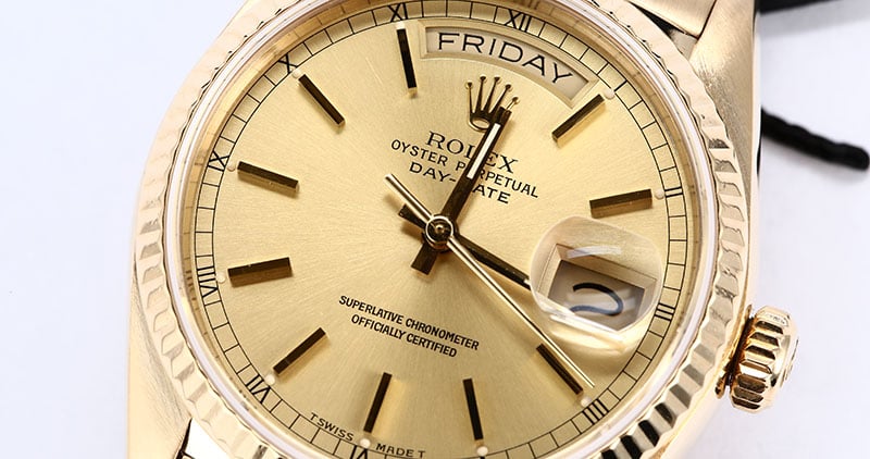 Rolex Day-Date 18038 President Certified Pre-Owned
