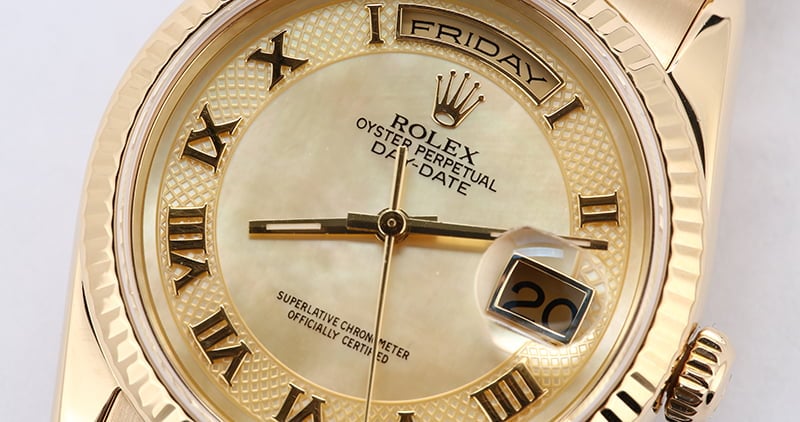 Rolex Day-Date 118238 Decorated Mother of Pearl Dial