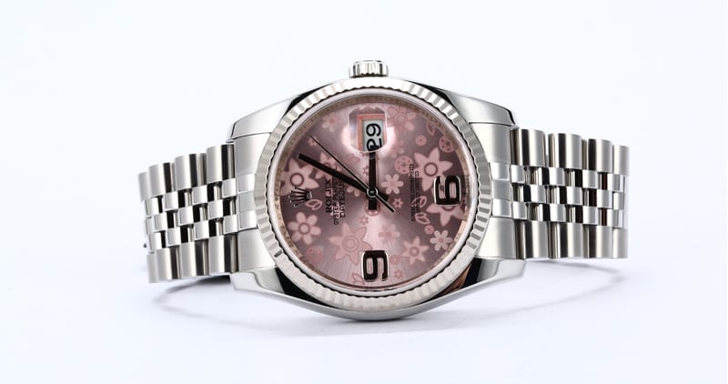 Rolex Datejust 116234 Pink Floral Dial