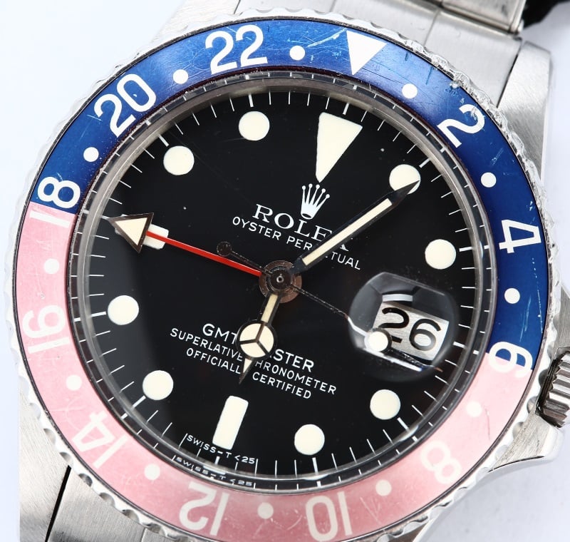 1977 Rolex Vintage GMT 1675 Faded Pepsi