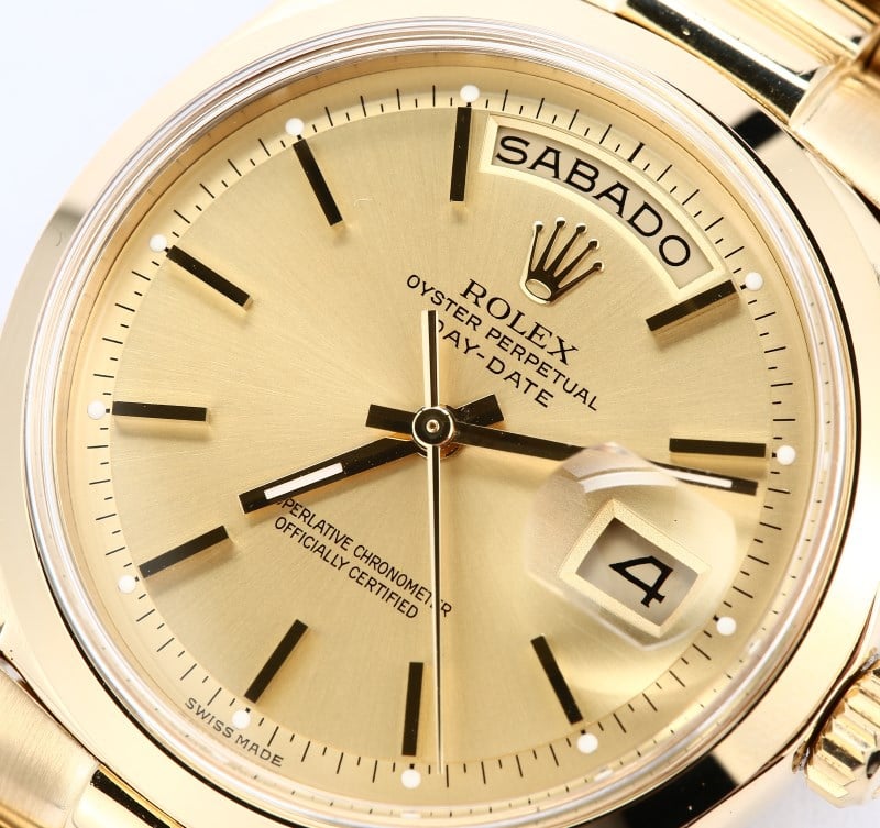 Vintage Rolex President 1802 Spanish Date Wheel