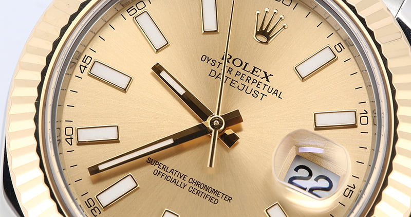 Rolex Datejust II Ref 116333 Champagne Index Dial