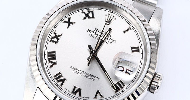 Pre-Owned Rolex Datejust 16234 Silver Roman Dial