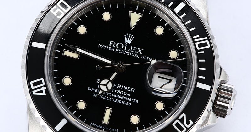 Authentic Rolex Submariner 16800 Sapphire Crystal