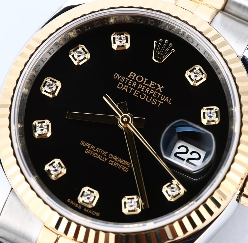 Rolex Datejust Two-Tone 116233 Black Diamond
