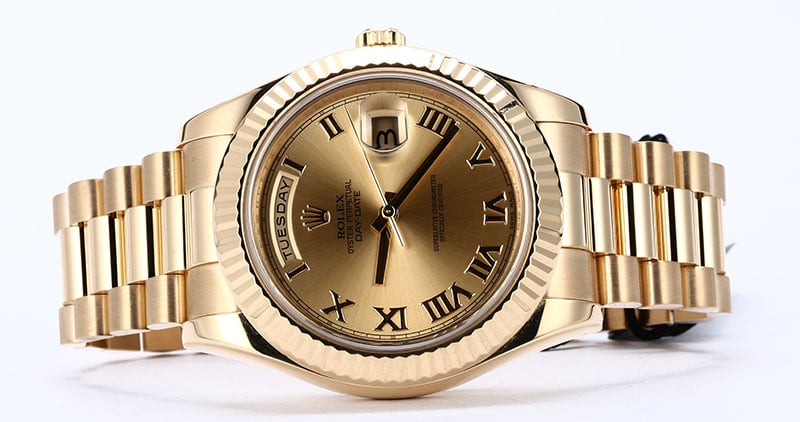 Rolex Day-Date 218238 Champagne Roman Dial