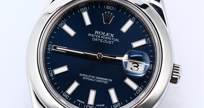 Men's Rolex Datejust 116300 Blue Luminescent Dial