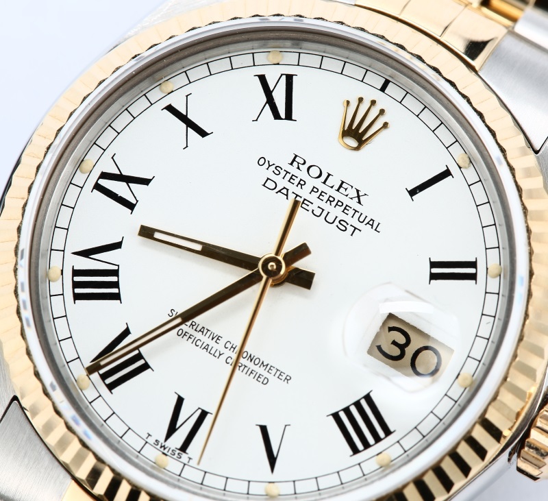 Datejust Rolex 16013 White Roman Dial