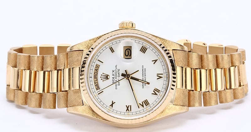 Rolex Day-Date Presidential 18038 White Roman Dial