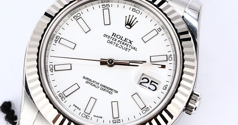 Rolex Datejust II White Luminescent Dial 116334