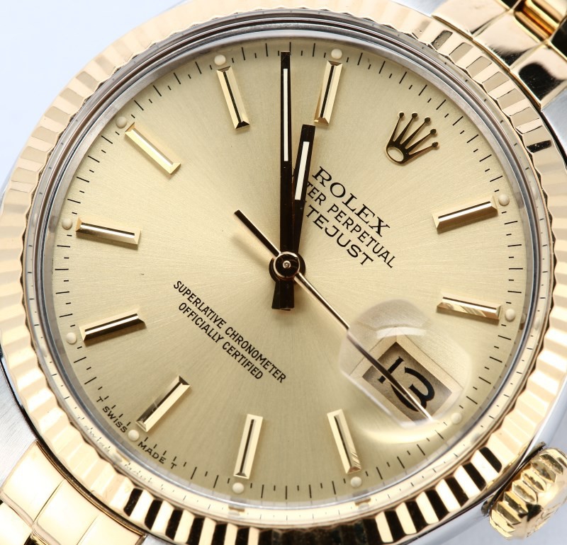 Rolex Champagne Datejust 16013 Two Tone