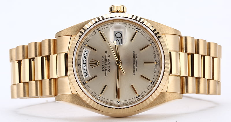 Rolex President 18038 Yellow Gold Watch