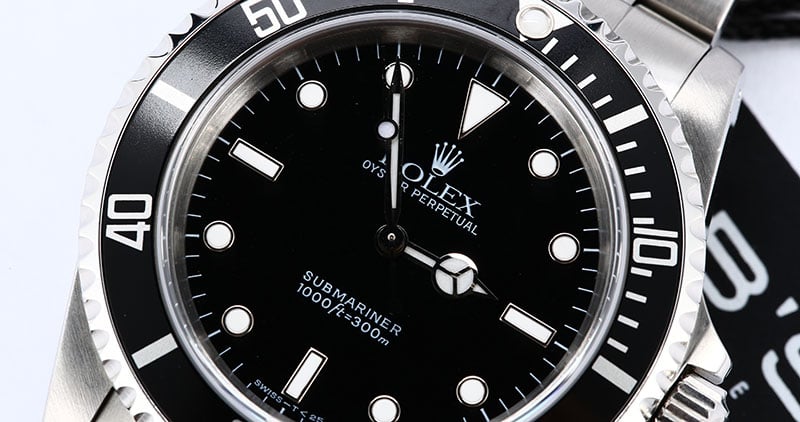 Certified Pre-Owned Rolex Submariner 14060 Black Dial